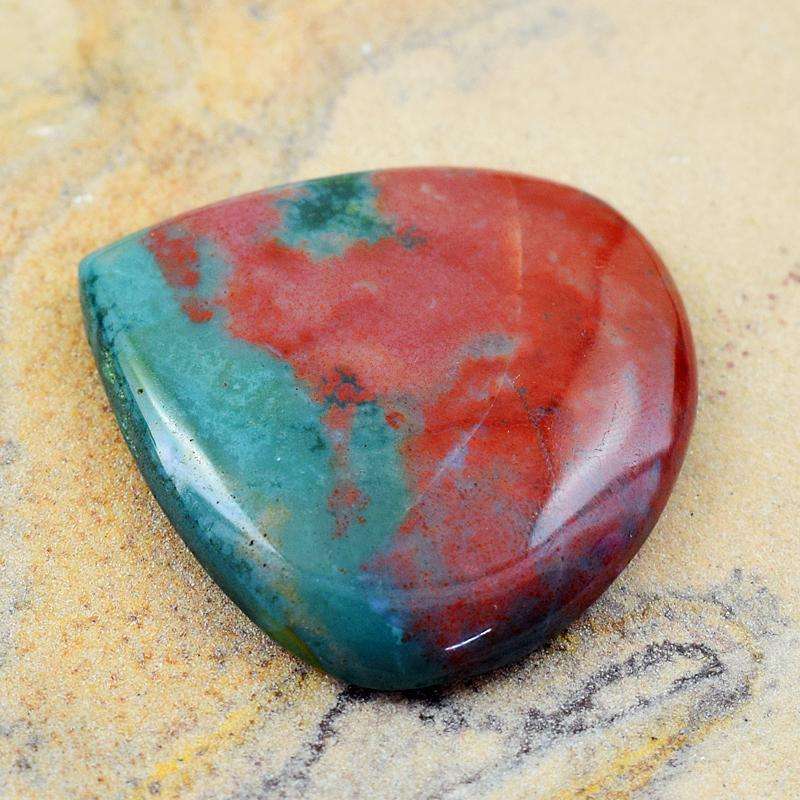 gemsmore:Natural Bloodstone Pear Shape Untreated Loose Gemstone.