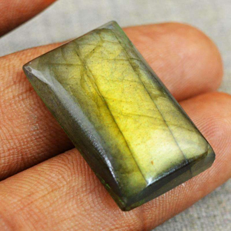 gemsmore:Natural Golden Flash Labradorite Gemstone Rectangular Shape