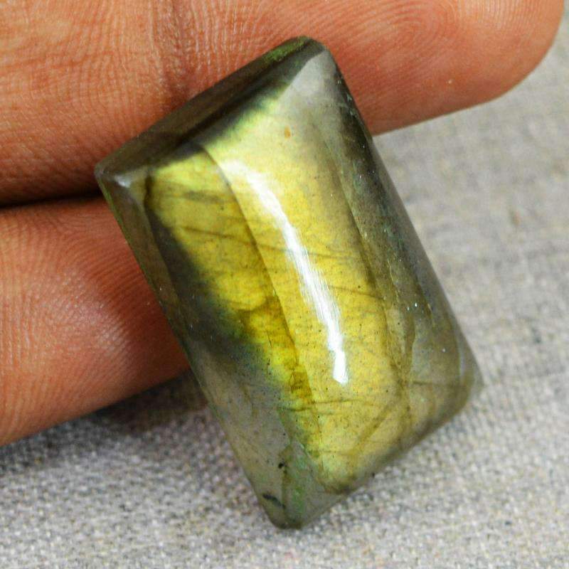 gemsmore:Natural Golden Flash Labradorite Gemstone Rectangular Shape