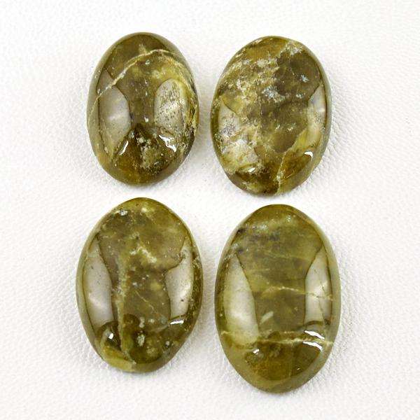 gemsmore:Natural Green Garnet Oval Shape Untreated Loose Gemstone Lot