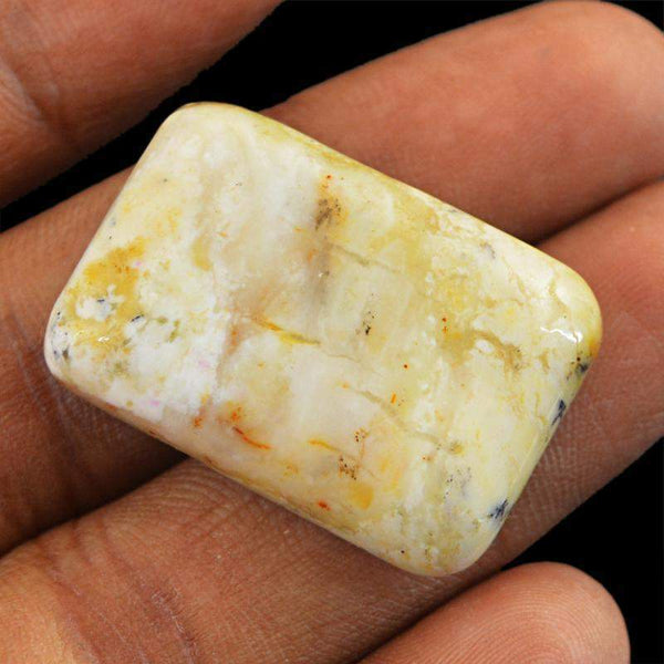 gemsmore:Natural Indian Opal Rectangular Shape Gemstone