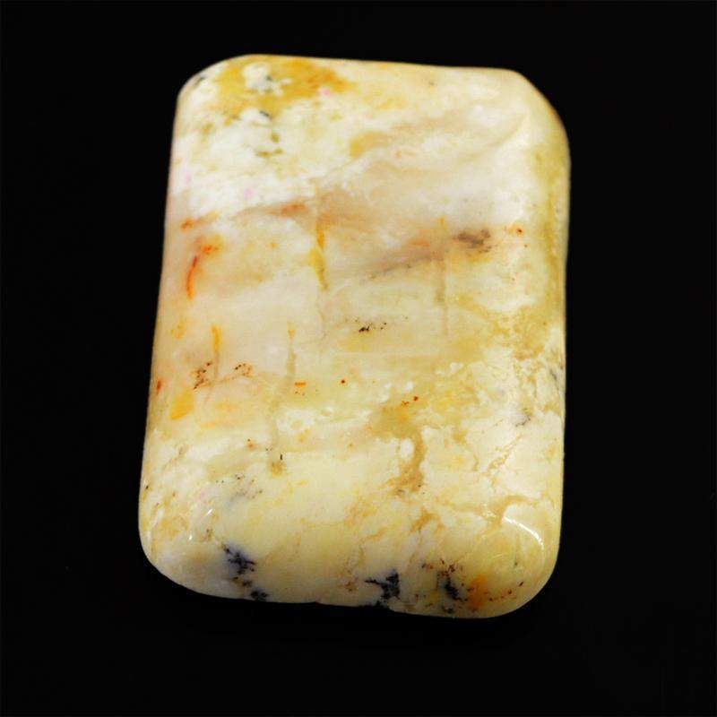 gemsmore:Natural Indian Opal Rectangular Shape Gemstone