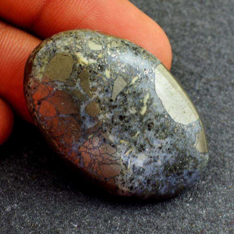 gemsmore:Natural Marcasite Oval Shape Untreated Loose Gemstone