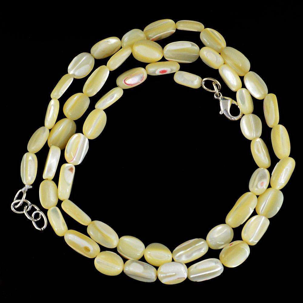 Teardrop Mother of Pearl Pendant Beads, Black Seed Beads Sterling Neck –  Kaminski Jewelry Designs