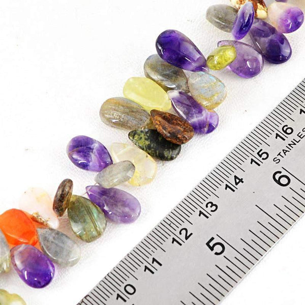Natural Multi Gemstone Untreated Beads Strand