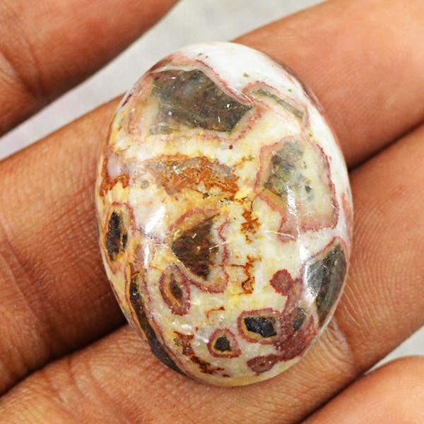 gemsmore:Natural Ocean Jasper Oval Shape Loose Gemstone