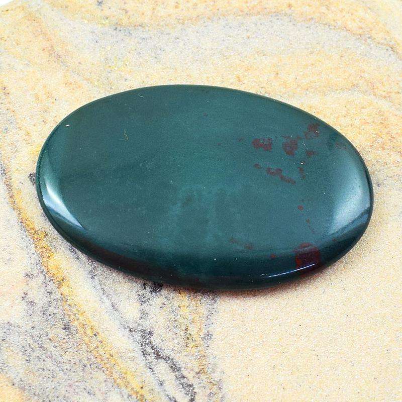 gemsmore:Natural Oval Shape Bloodstone Untreated Loose Gemstone