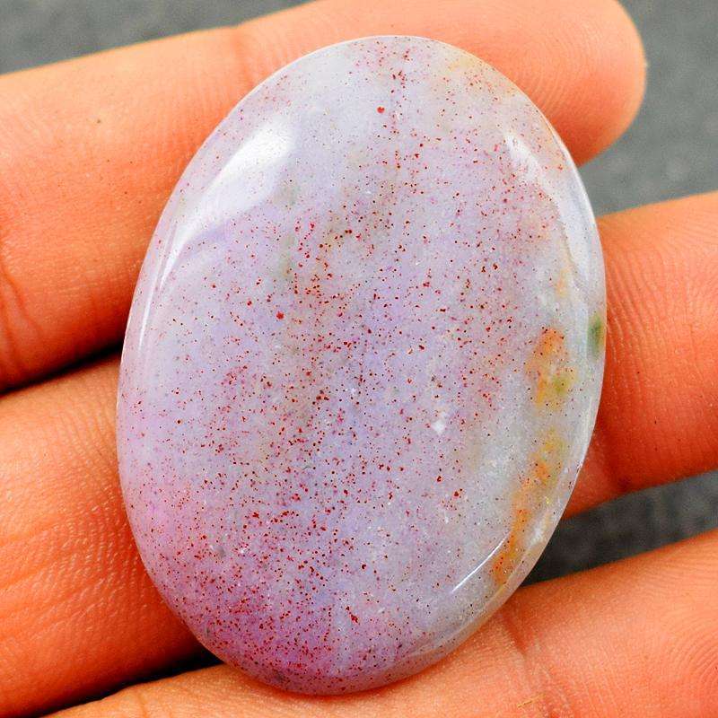 gemsmore:Natural Oval Shape Bloodstone Untreated Loose Gemstone