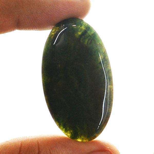 Natural Pear Shape Green Moss Agate Untreated Loose Gemstone