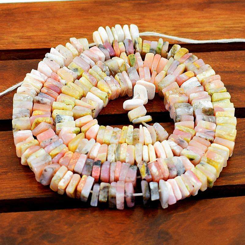 gemsmore:Natural Pink Australian Opal Drilled Beads Strand