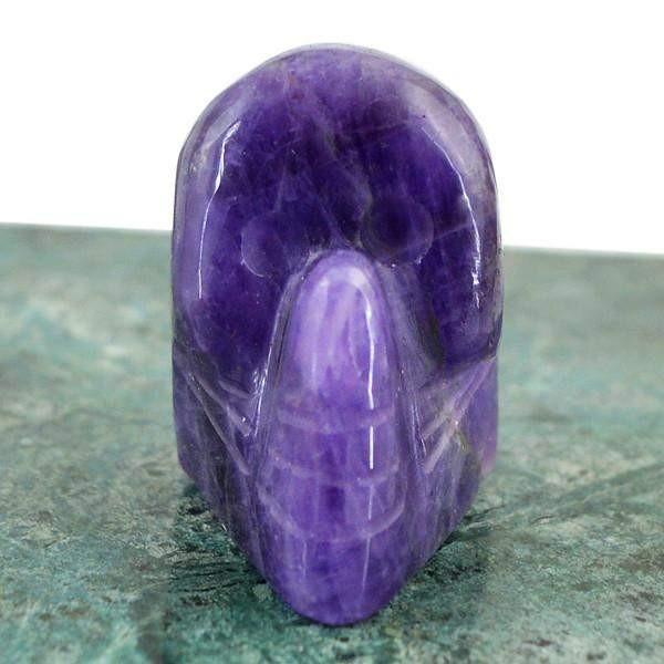 gemsmore:Natural Purple Amethyst Carved Skull Gemstone