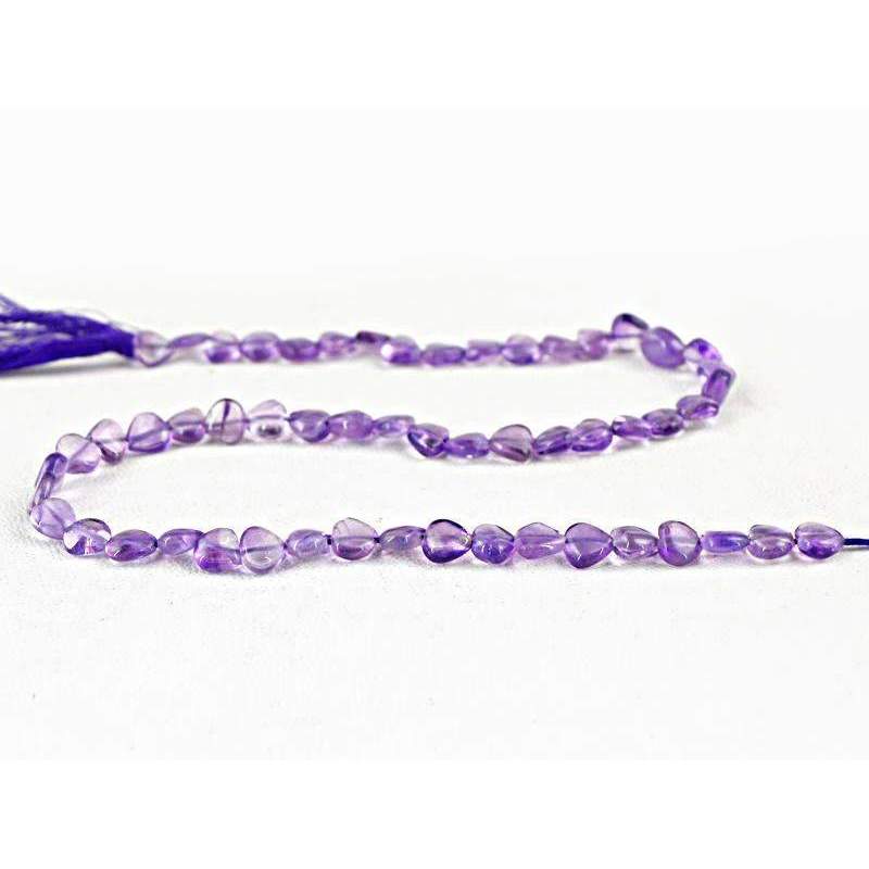 gemsmore:Natural Purple Amethyst Drilled Beads Strand