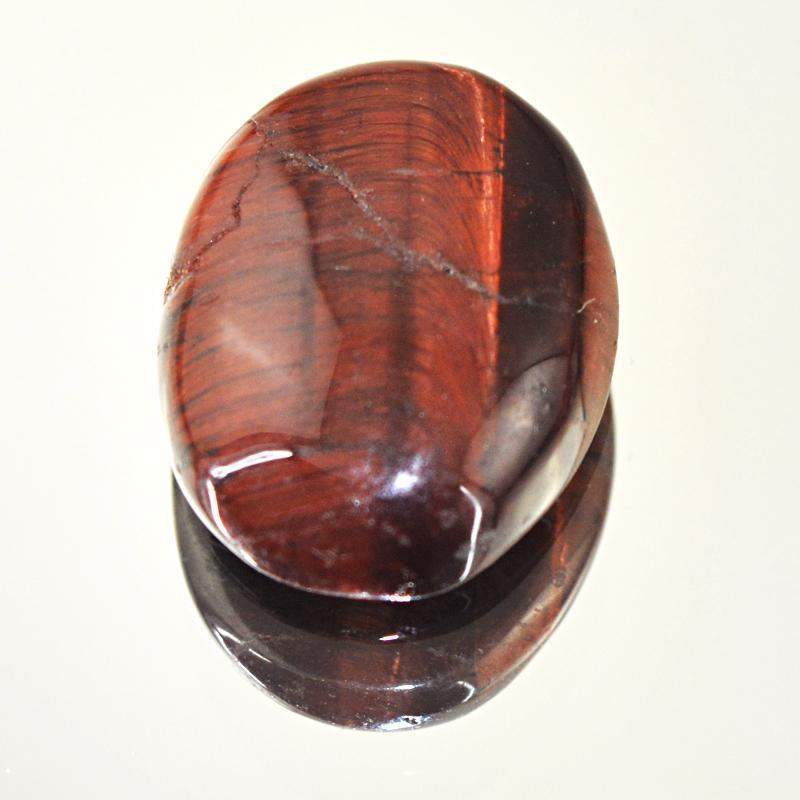 gemsmore:Natural Red Tiger Eye Oval Shape Loose Gemstone