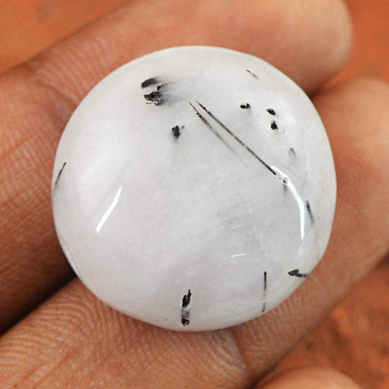 gemsmore:Natural Rutile Quartz Round Shape Genuine Gemstone