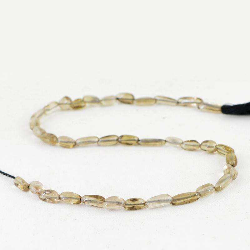 gemsmore:Natural Smoky Quartz Beads Strand - Drilled Untreated