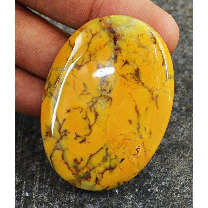 gemsmore:Natural Spider Web Jasper Oval Shape Untreated Loose Gemstone