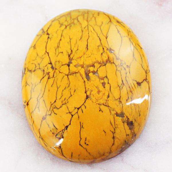 gemsmore:Natural Spider Web Jasper Oval Shape Untreated Loose Gemstone