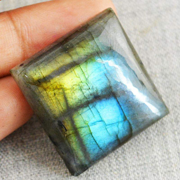 gemsmore:Natural Unheated Golden & Blue Flash Labradorite Gemstone