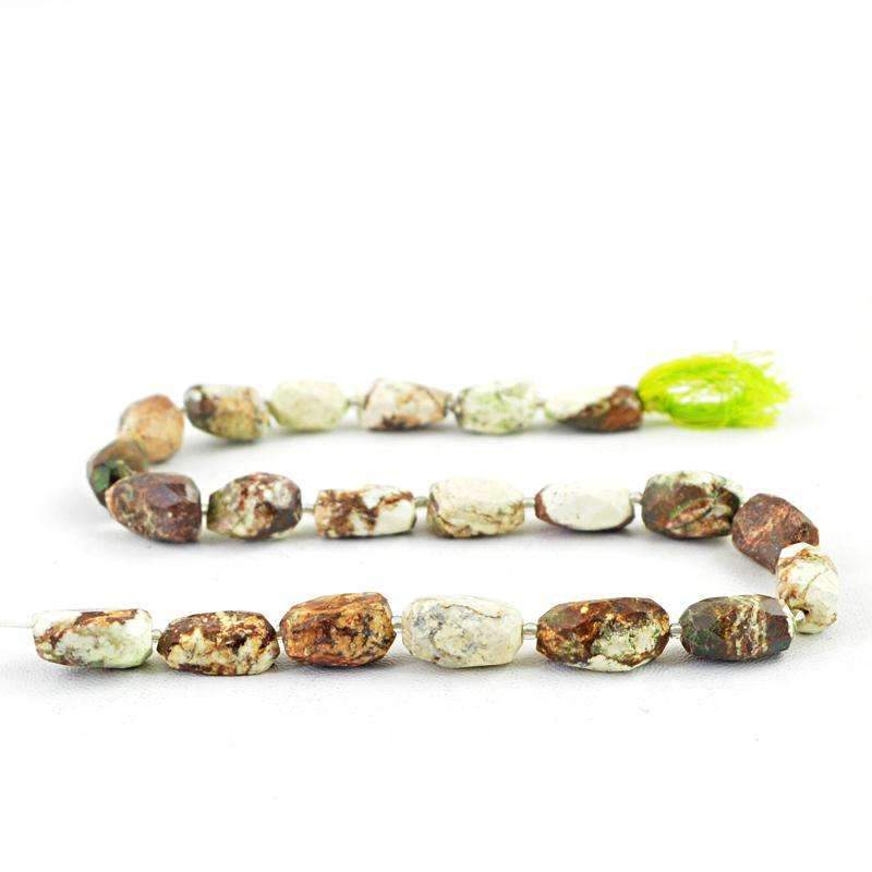 gemsmore:Natural Unheated Picasso Jasper Beads Strand - Faceted Drilled