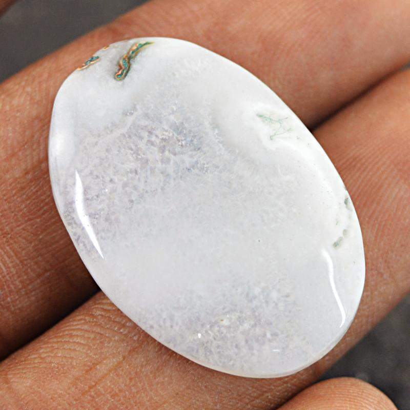 gemsmore:Natural Unheated Tree Agate Oval Shape Loose Gemstone