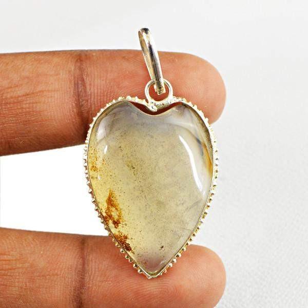 gemsmore:Natural Untreated Agate Gemstone Healing Pendant