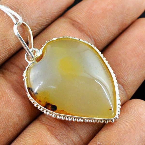 gemsmore:Natural Untreated Agate Genuine Pendant