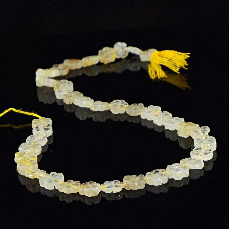 gemsmore:Natural Untreated Golden Rutile Quartz Beads Strand