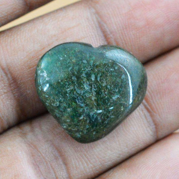 gemsmore:Natural Untreated Green Garnet Gemstone - Heart Shape