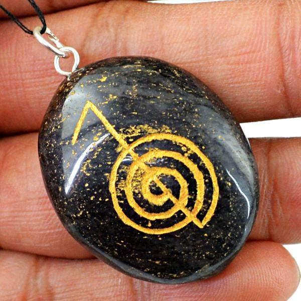 gemsmore:Natural Untreated Jasper Chakra Crystal Healing Pendant