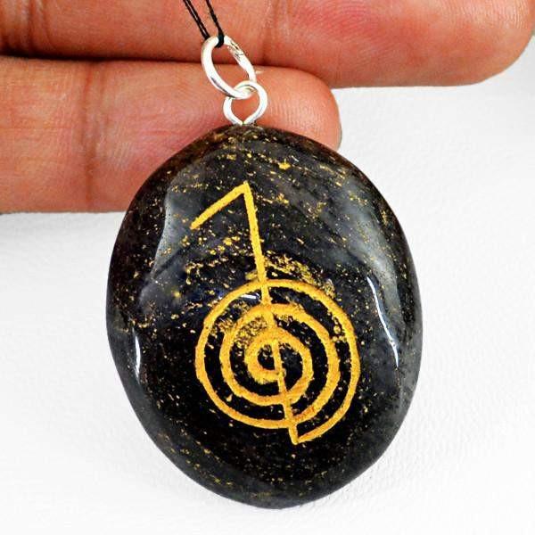 gemsmore:Natural Untreated Jasper Chakra Crystal Healing Pendant