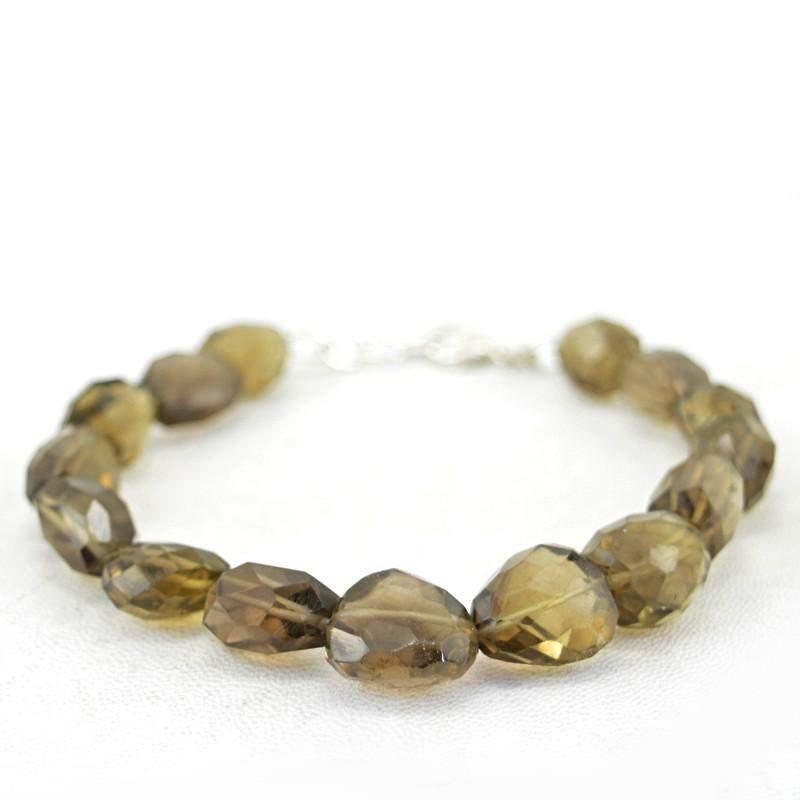 Natural Smoky Quartz 8 mm Faceted Bead Crystal Stone Bracelets