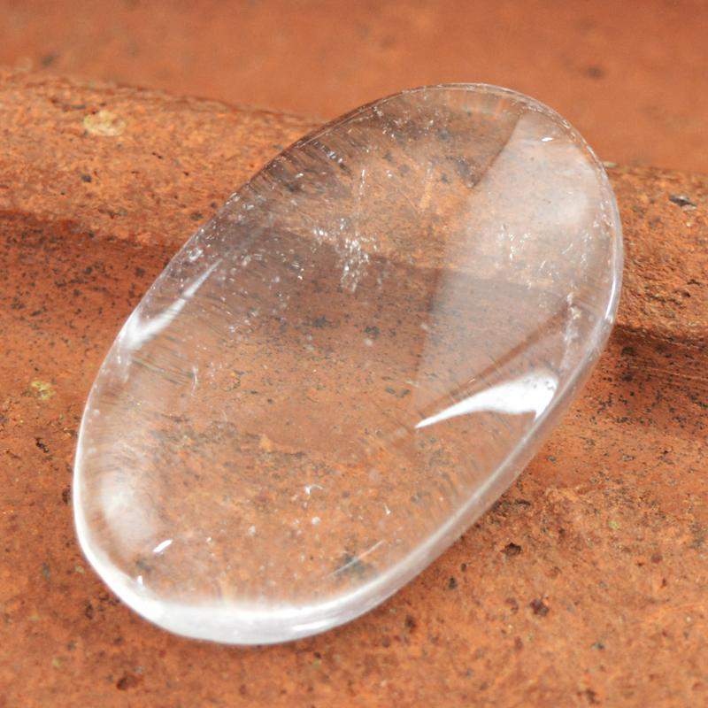 gemsmore:Natural White Quartz Untreated Oval Shape Loose Gemstone