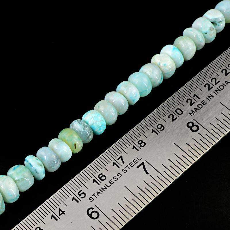 gemsmore:Peruvian Opal Drilled Beads Strand Natural Round Shape