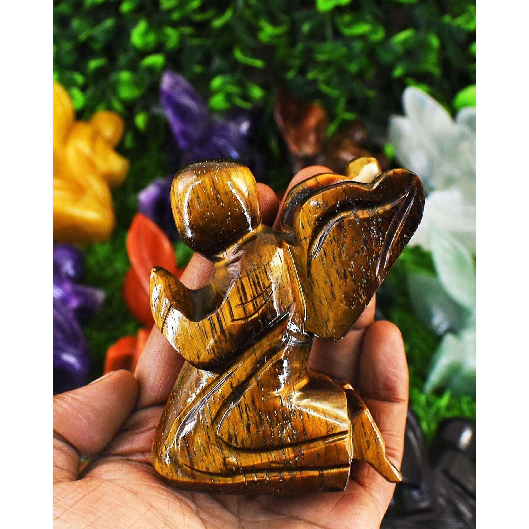 gemsmore:Praying crystal gemstone angels - hand carved exclusive