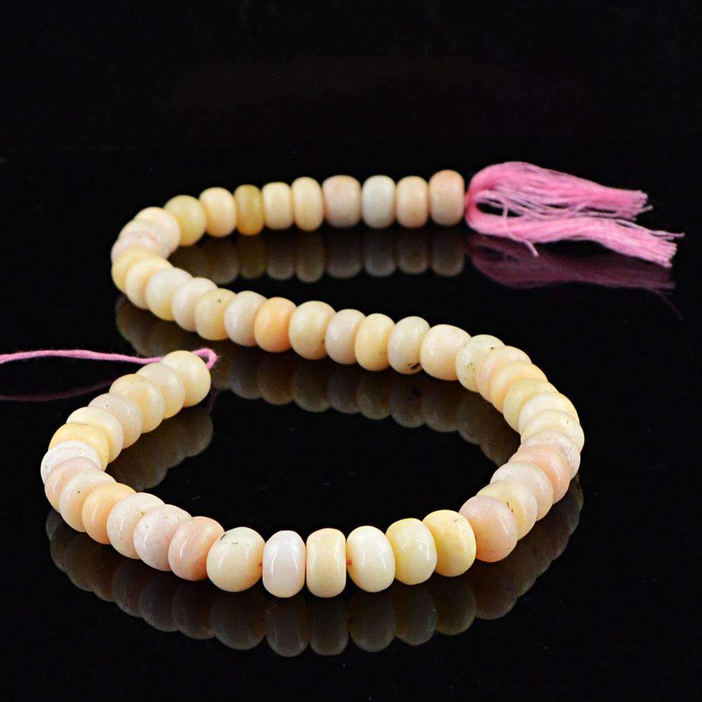 gemsmore:Round Shape Pink Australian Opal Beads Strand Natural Drilled