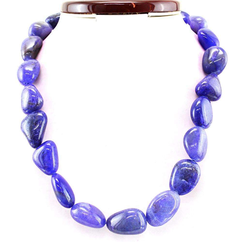 gemsmore:Single Strand Purple Onyx Necklace Natural Untreated Beads