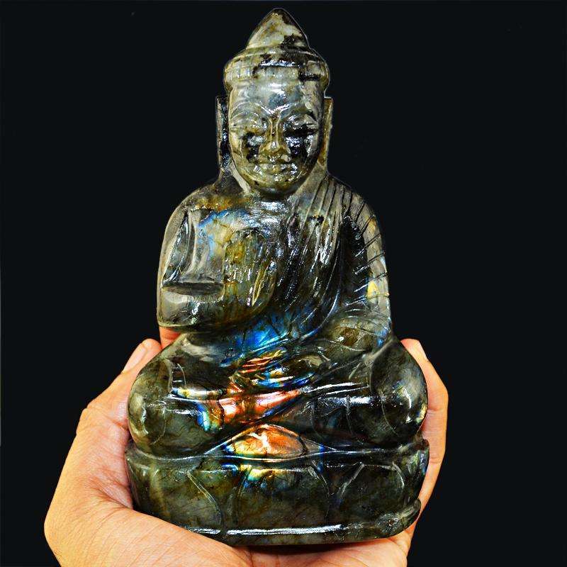 gemsmore:SOLD OUT : Amazing Flash Labradorite Buddha Idol