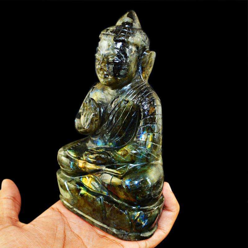 gemsmore:SOLD OUT : Amazing Flash Labradorite Buddha Idol