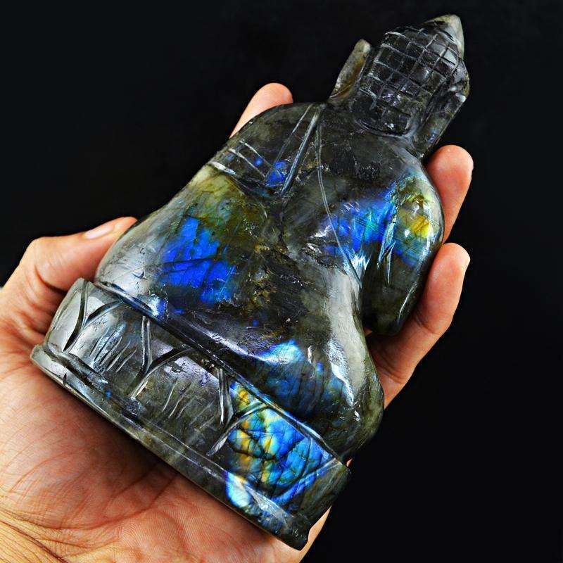 gemsmore:SOLD OUT : Amazing Flash Labradorite Buddha Idol