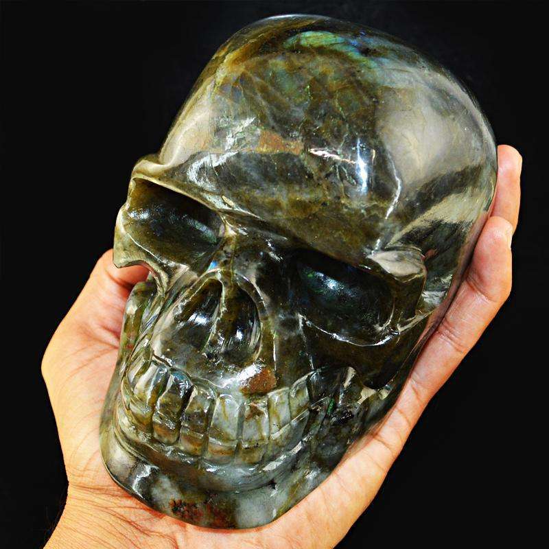gemsmore:SOLD OUT : Amazing Flash Labradorite Skull