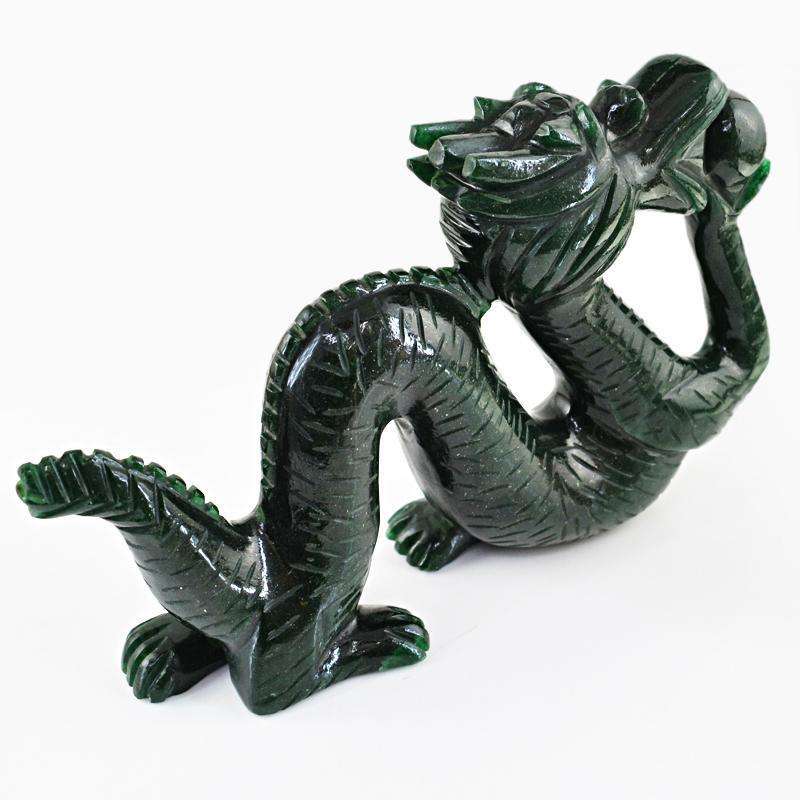 gemsmore:SOLD OUT : Huge Green Jade Dragon With Ball